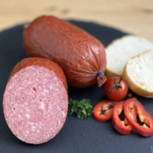 Gerauchte Schinkenwurst Portionswurst