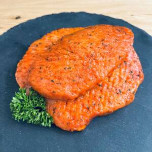 Schweinerücken Steak mariniert